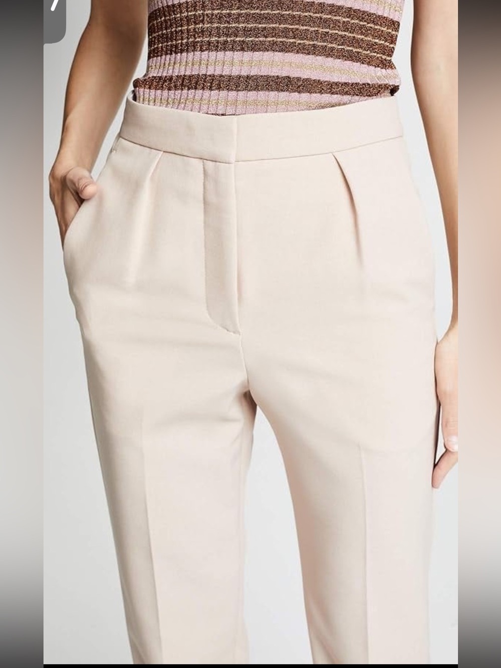 Women's Theory Petal Pink City Pant Trousers Size 10 NWT - Picture 6 of 6